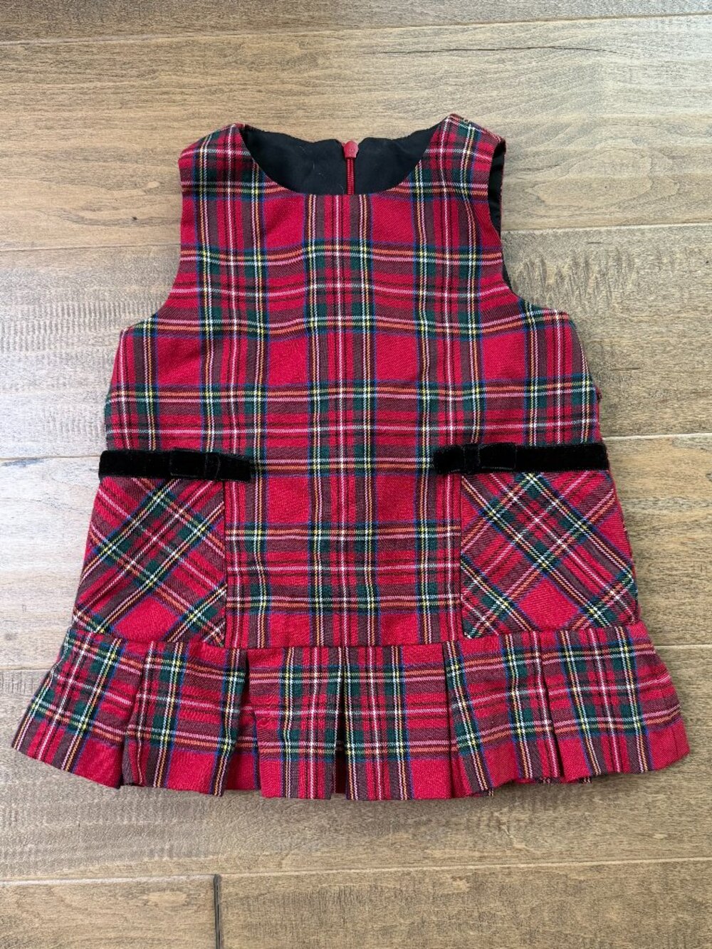 FLORENCE EISEMAN toddler red plaid jumper (18M)